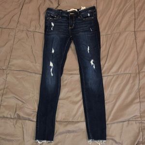 Dark denim ripped jeans